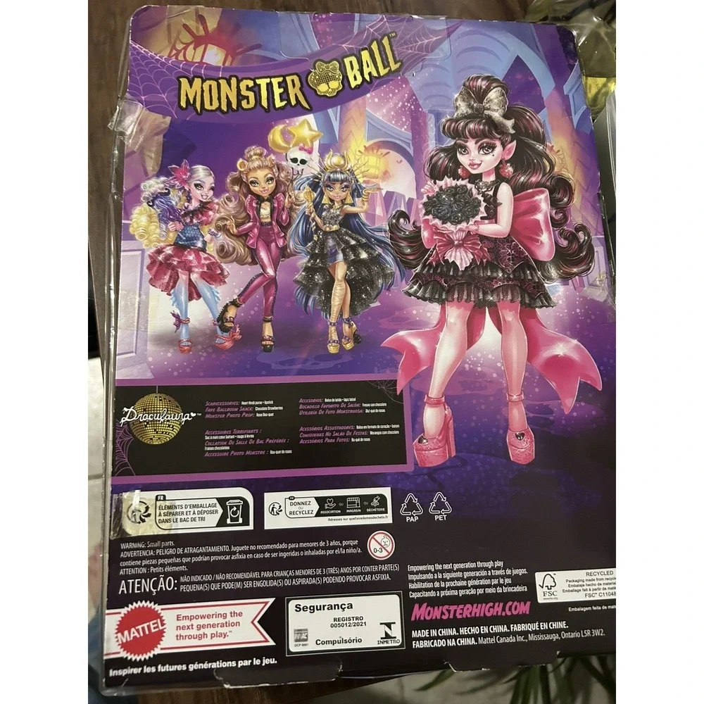 Monster High Draculaura Doll In Monster Ball Party Dress With Accessories NIB!